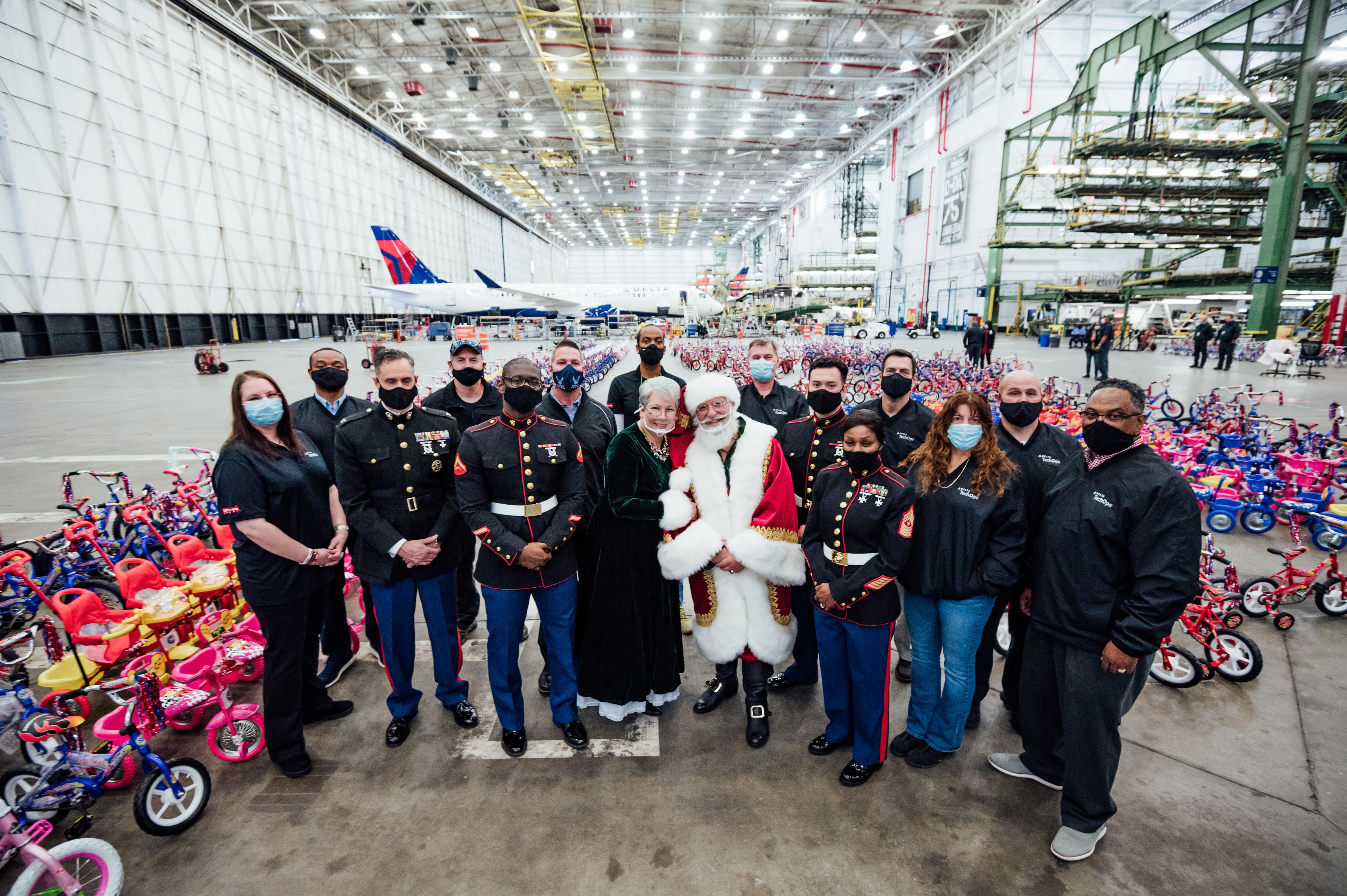 Bikes TechOps 2020 Toys for Tots with Santa