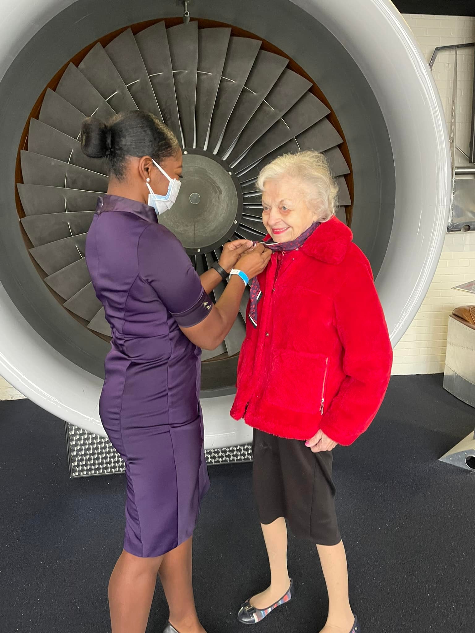 Heartis Senior Living Center resident receives her Delta wings