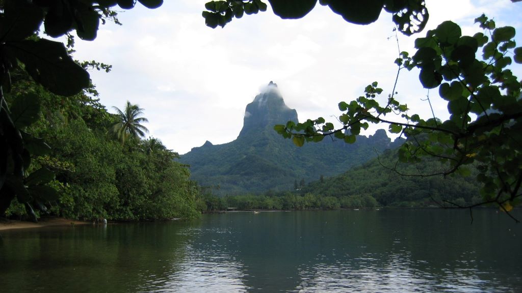 Scenic picture of Tahiti landscape.