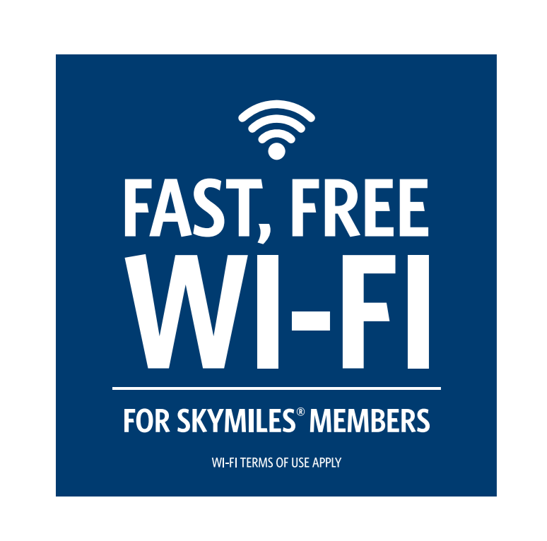 Customers can tell whether they are on a free Wi-Fi-ready aircraft by looking for the new decal located near the boarding door. 