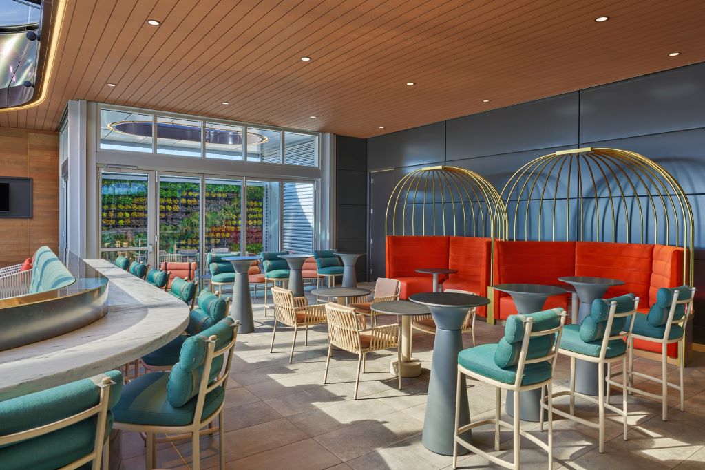 Delta's MSP G-Club includes a year-round, all-weather Sky Deck® with seating for 110 guests.