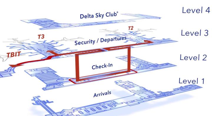 Blueprints of Delta's plan to modernize, upgrade and connect Terminals 2, 3 and the Tom Bradley International Terminal (Terminal B) at LAX.