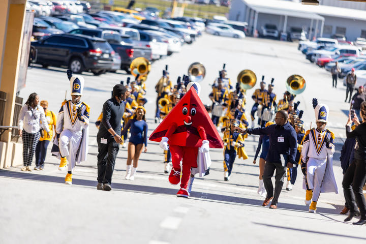 Delta's "From the Yard to Delta Boulevard" two-day immersive experience featured a marching band performance along with several other entertainment and activities.