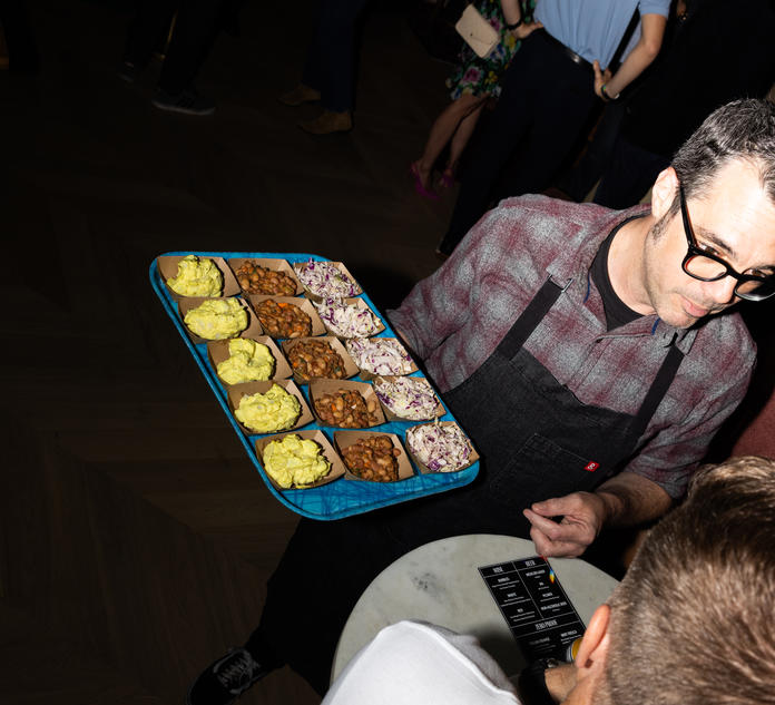 At Delta's reservation only speakeasy for Medallion members at SXSW, members got to enjoy truly exclusive experiences, like an evening BBQ tasting experience from world-renowned Austin pit master Aaron Franklin of Franklin BBQ.