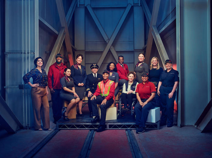 A group shot of Delta employees