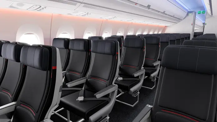 Customers traveling in Delta Comfort+ or Main Cabin will enjoy seats made from engineered leather with updated colors and signature stitching and accent stripes. Customers traveling in Delta Comfort+ or Main Cabin on a widebody aircraft will be able to enjoy new memory foam cushions to enhance comfort. 
