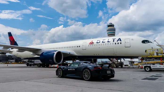 Porsche loaned a pre-production prototype of the 918 Spyder from their corporate collection to Delta’s Elite Services team for a two-week period, after which the supercar returned to the automaker’s collection.&nbsp;