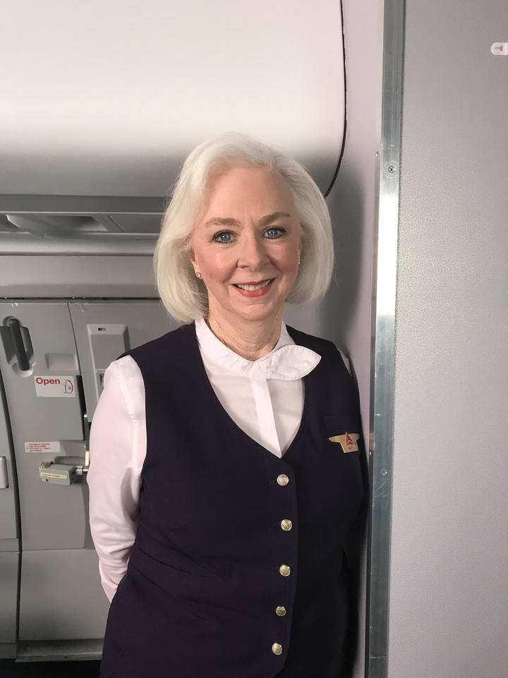 Delta flight attendant Kay Carpenter.