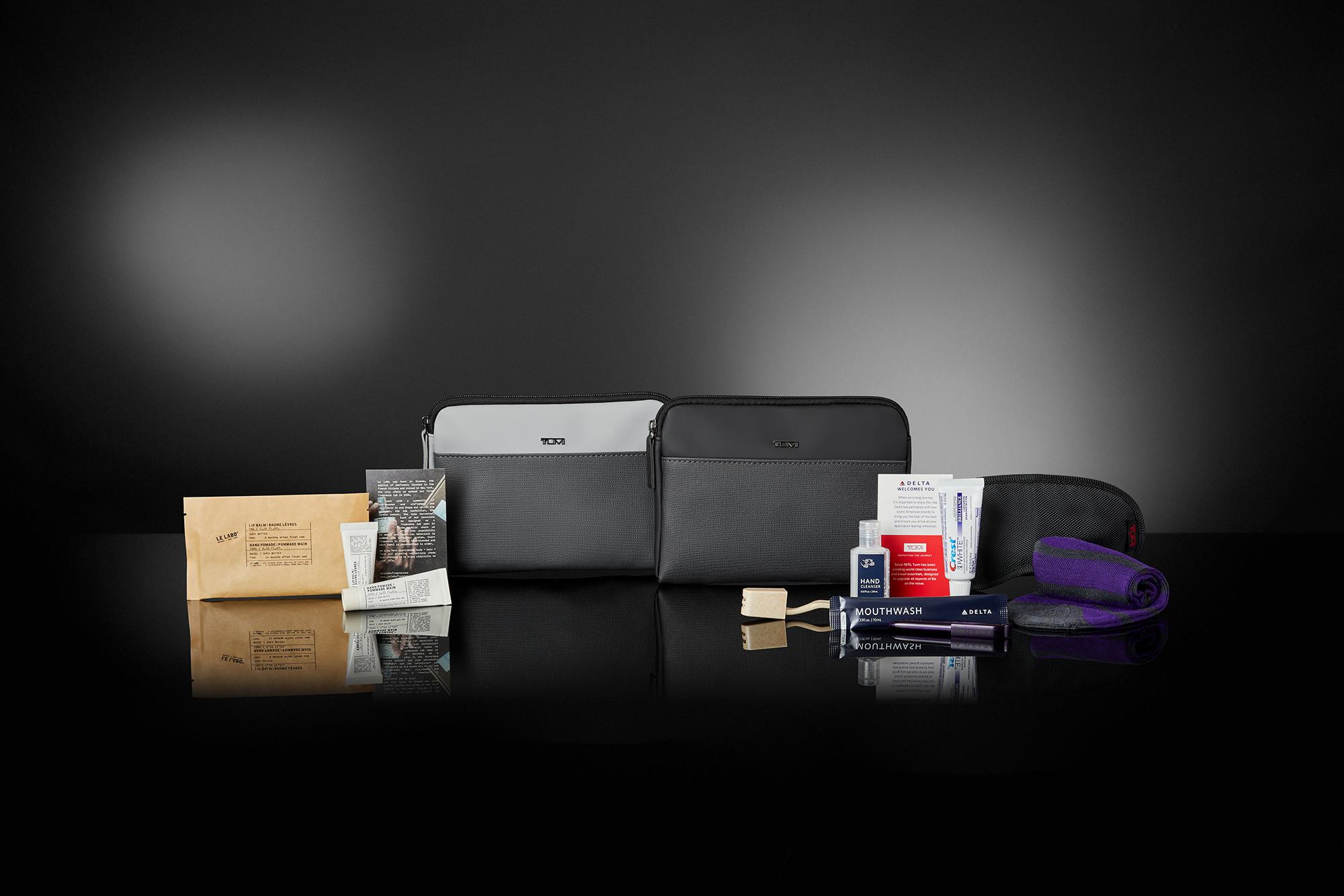 delta one tumi amenity kit