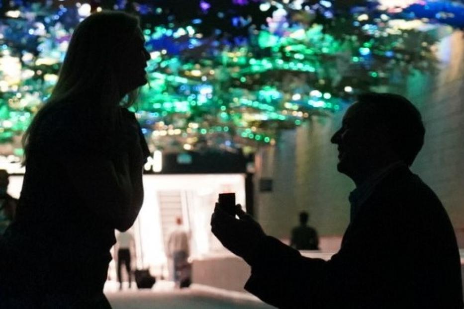 Skyler and Brennan Atlanta Airport marriage proposal