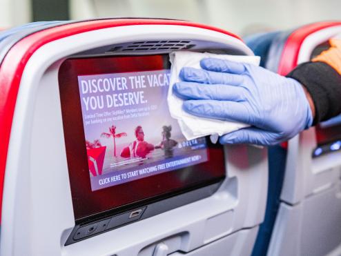 Cleaning Delta Aircraft