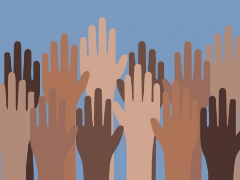 Diversity hands illustration