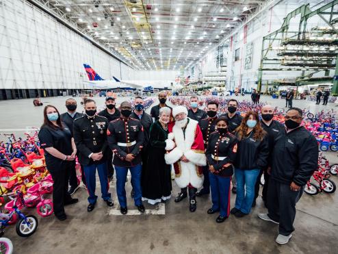 Bikes TechOps 2020 Toys for Tots with Santa
