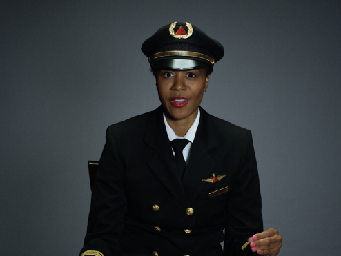 Image of Monique Grayson in her pilot uniform