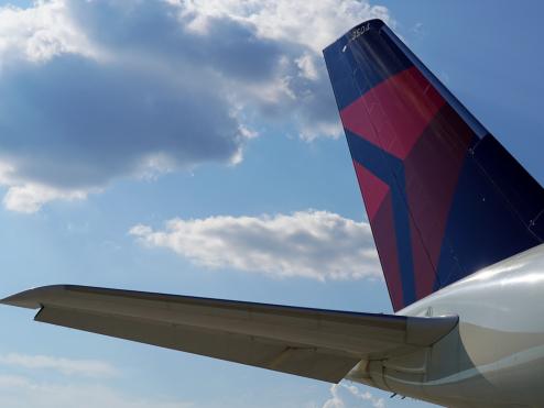 Delta Air Lines A350 tail.