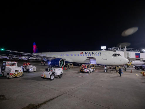 Delta's first A321neo arrives in Atlanta