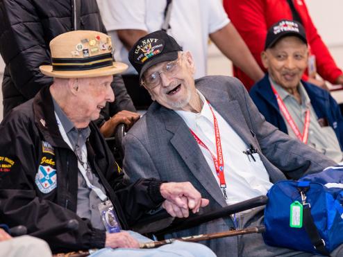 U.S. veterans of World War II touched down Thursday in Normandy, France, as part of the upcoming 78th anniversary of the D-Day landings.