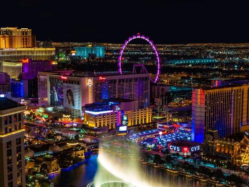 Las Vegas skyline at night