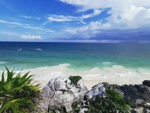 A beach in Tulum, Quintana Roo, Mexico