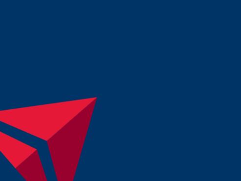 The Delta widget set against a blue background