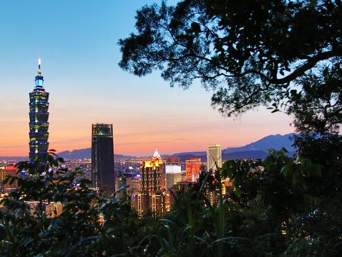 A scenic shot of Taipei, Taiwan