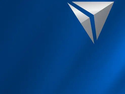 Delta widget on deep blue background