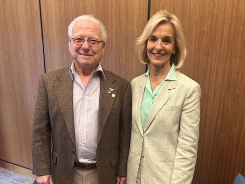 Jimmy and Allison posing together