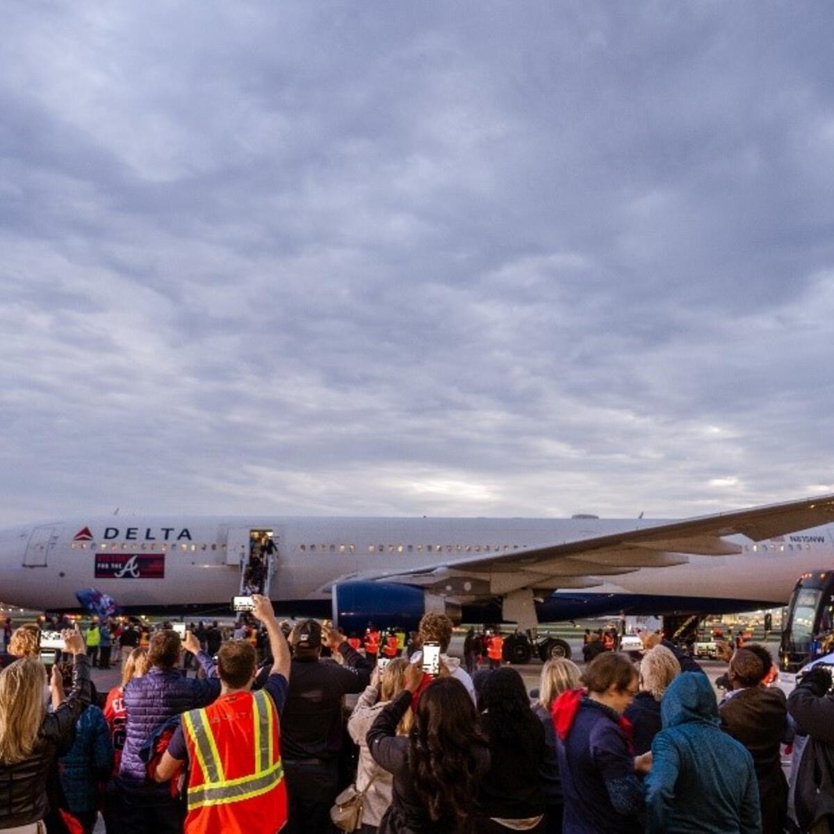 Delta people welcome the Braves home.