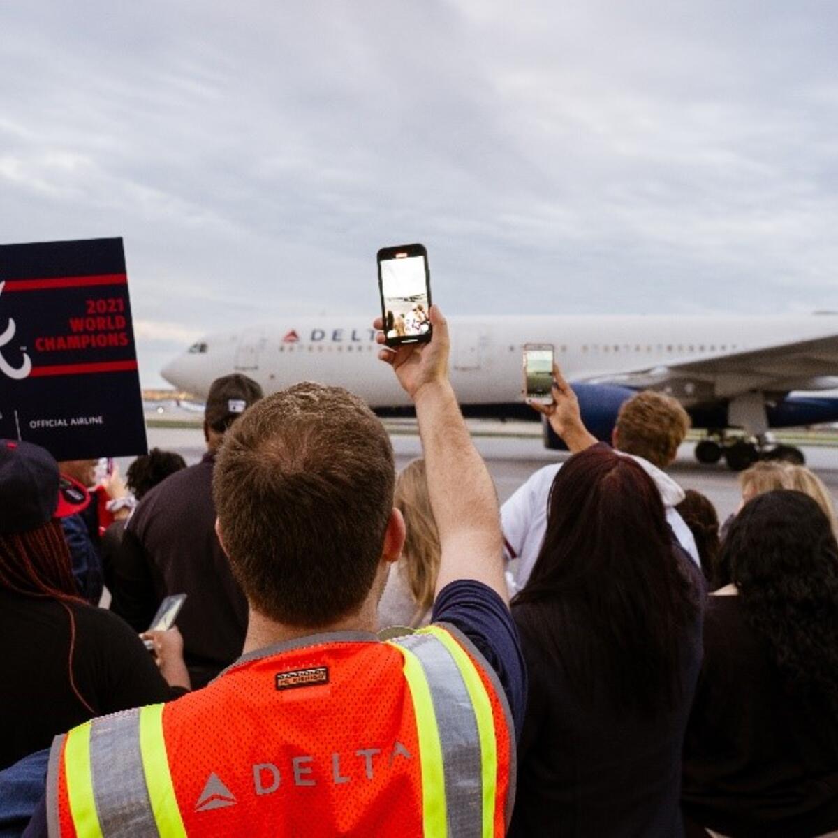 Delta people welcome the Braves home.