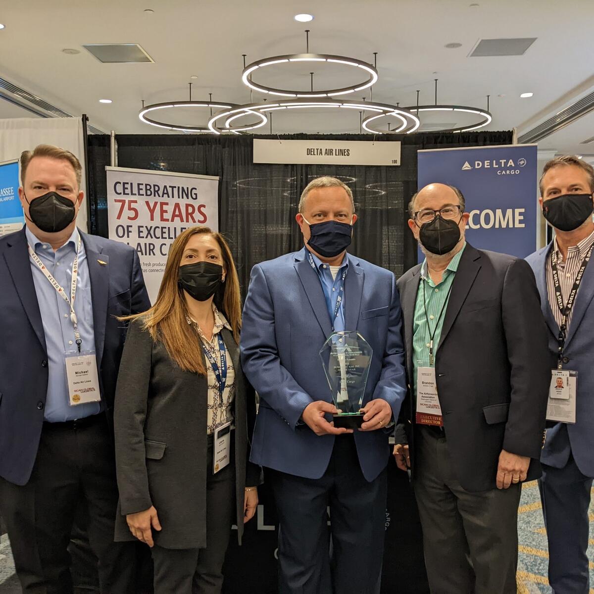 Delta Cargo being honored as the Domestic Airline of the Year by the Airforwarders Association at the Air Cargo Conference in New Orleans on Tuesday, Jan. 18