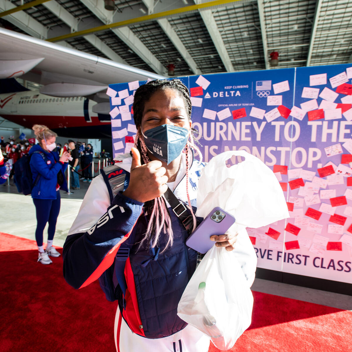 Team USA Sendoff LAX Maame Biney