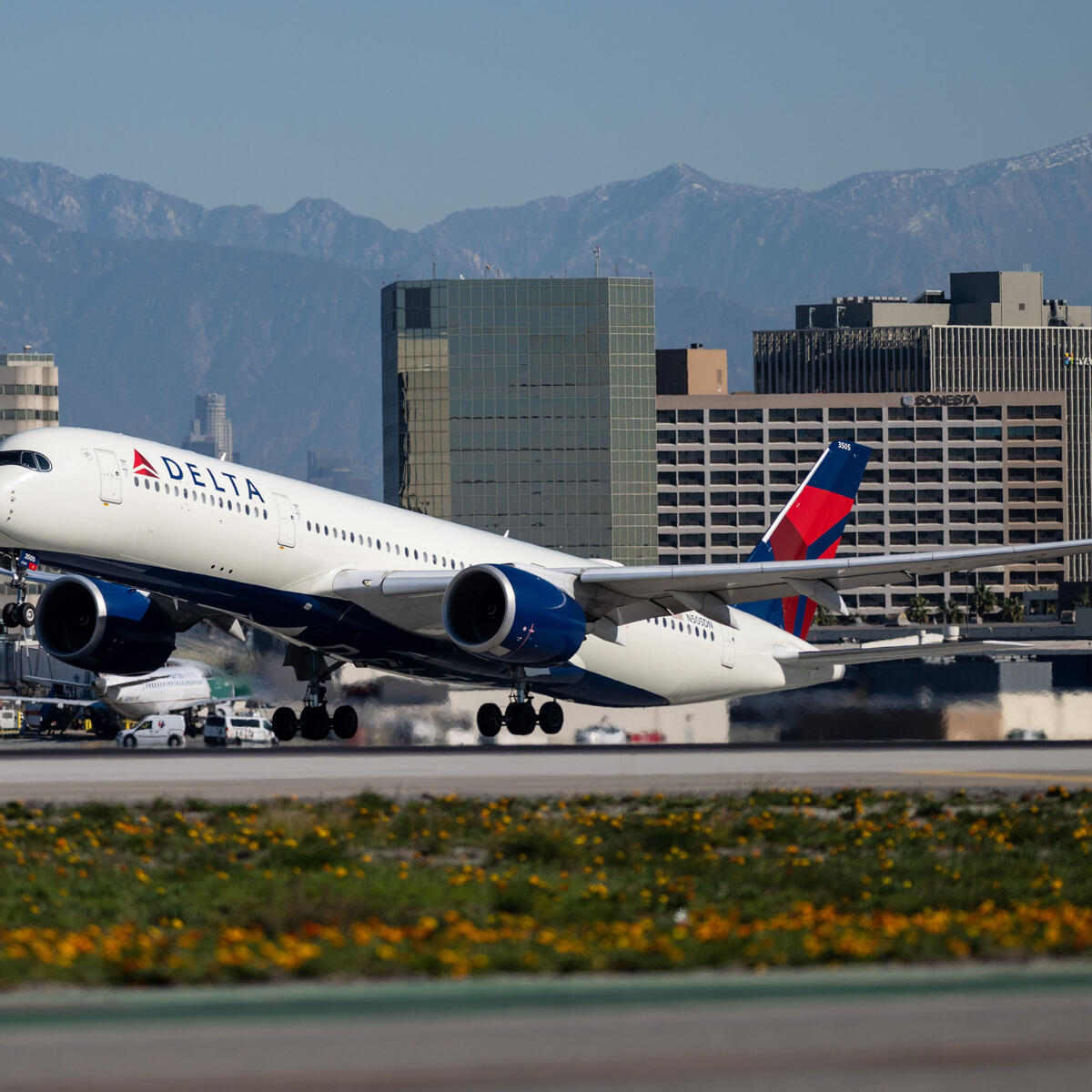 Team USA Sendoff A350-900 Takeoff