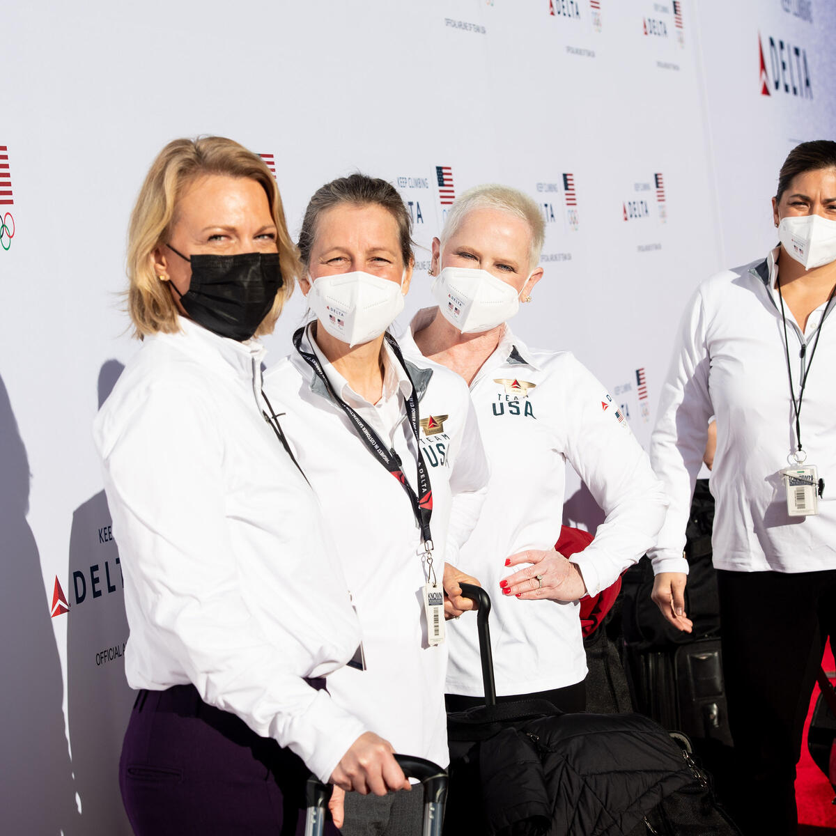 Team USA Sendoff LAX Hangar Flight Attendants
