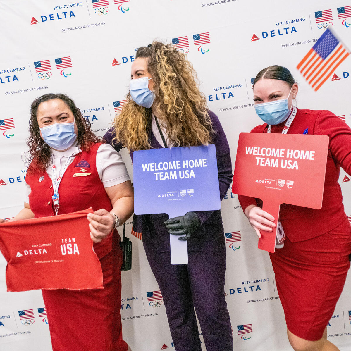 Team USA athletes arrive at Salt Lake City International Airport in Salt Lake City, Utah on Monday, February 21, 2022. (CHRIS RANK/RANK STUDIOS) (Team USA athletes arrive at Salt Lake City International Airport in Salt Lake City, Utah on Monday, Febru