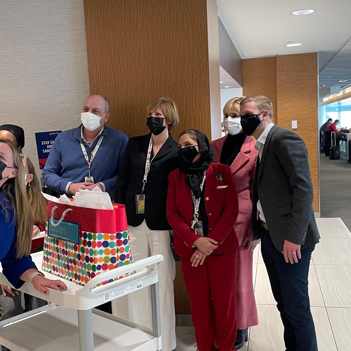 Celebrating Nadia, one of our Sky Club team members in MSP who was integral during the Afghan refugee crisis, helping translate for the evacuees, escorting them, and making sure they were taken care of all around.