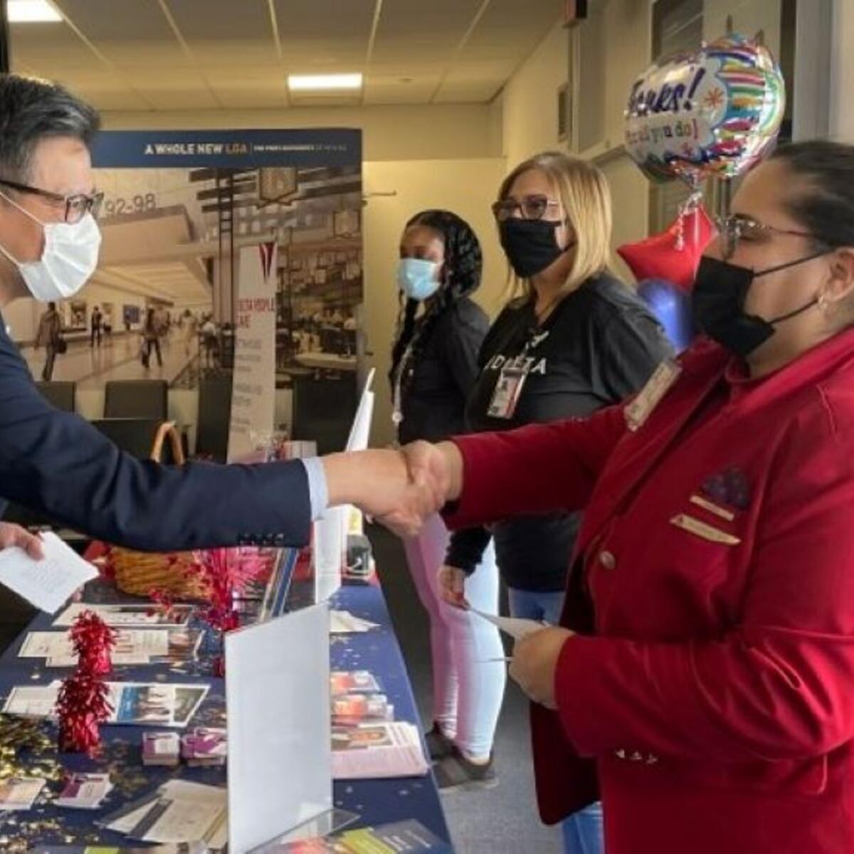 Dr. Henry Ting, Delta's Chief Health Officer, meets with employees in New York - LGA