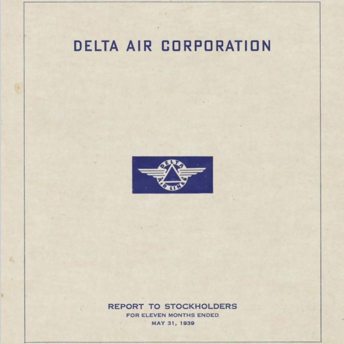 1939 Stockholders Report