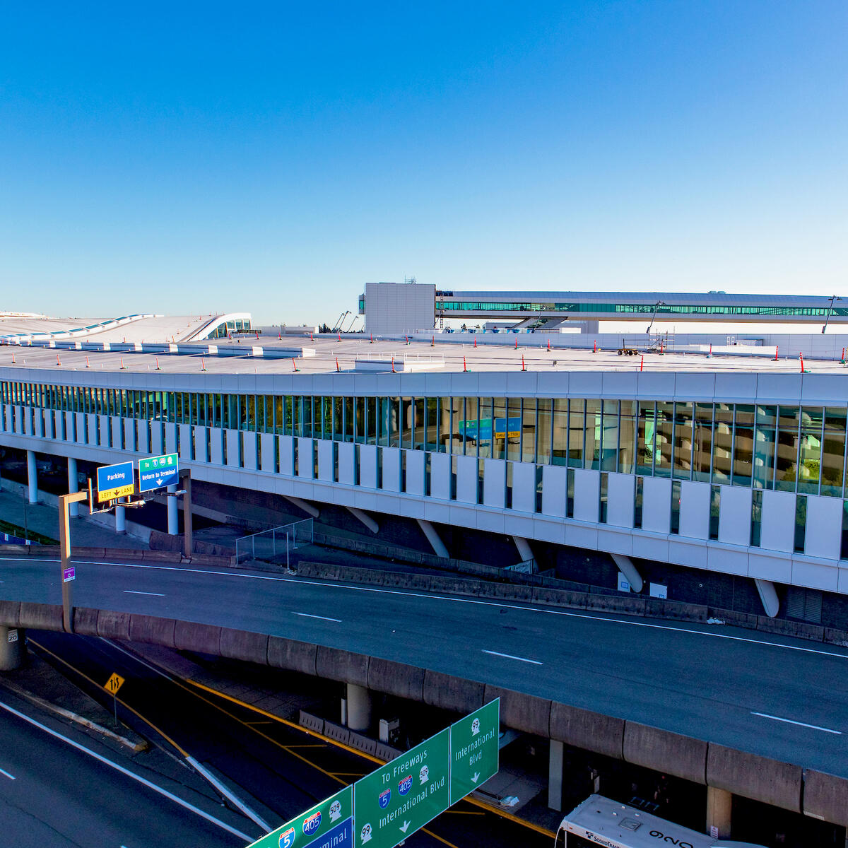 Exterior view of Seattle-Tacoma International Airport's International Arrivals Facility - Grand Hall