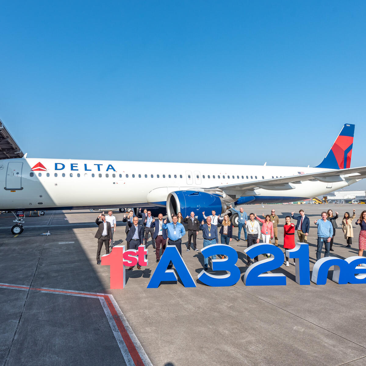 Delta takes delivery of first A321neo in Hamburg, Germany