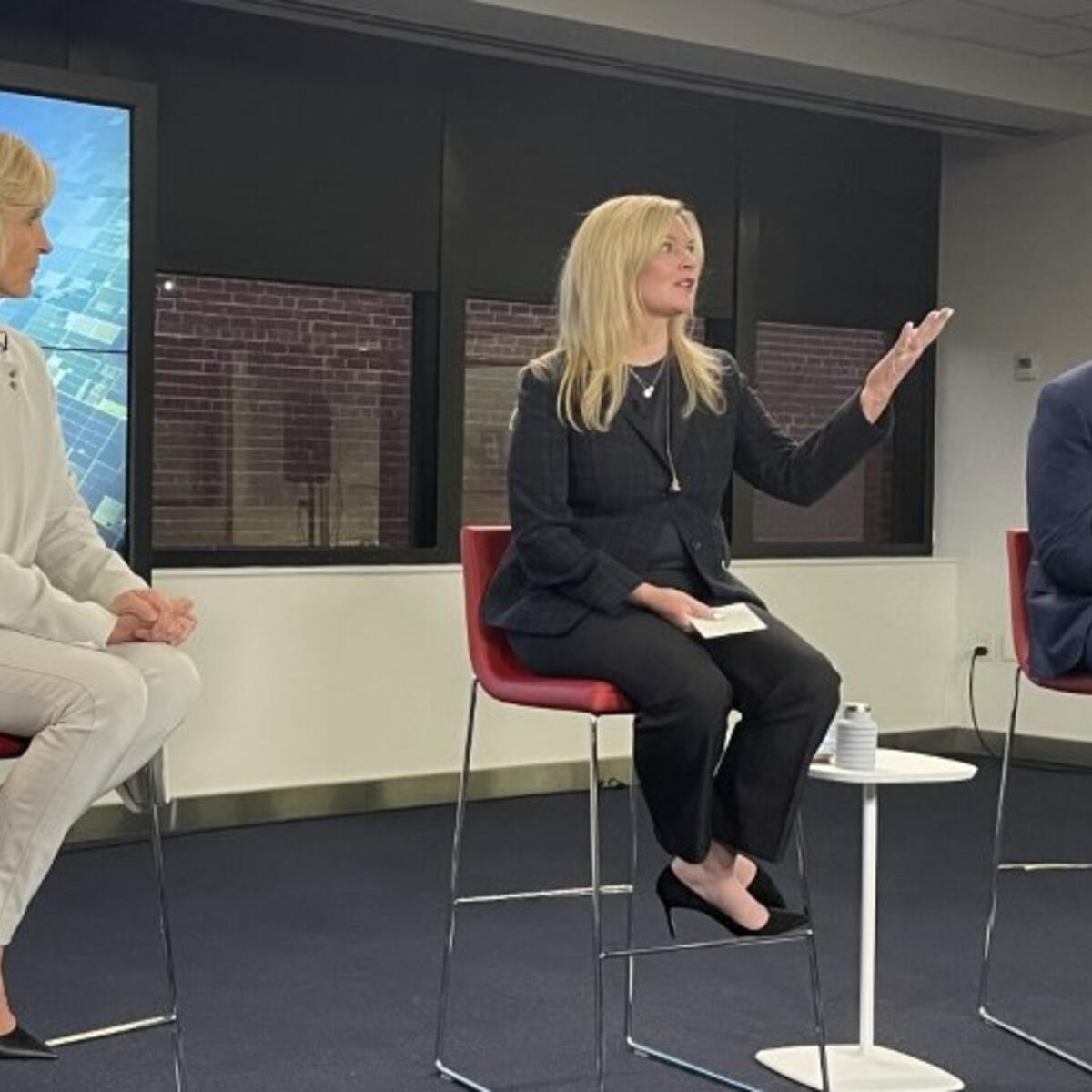 Delta executives Allison Ausband, Pam Fletcher and Dan Janki