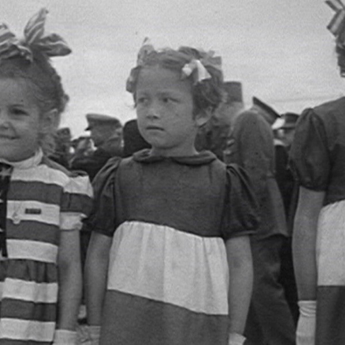 As ‘The Girl Who Wore Freedom,’ Dany is seen pictured as a child wearing a dress made from parachutes of the American soldiers who liberated her and her family 78 years ago. 