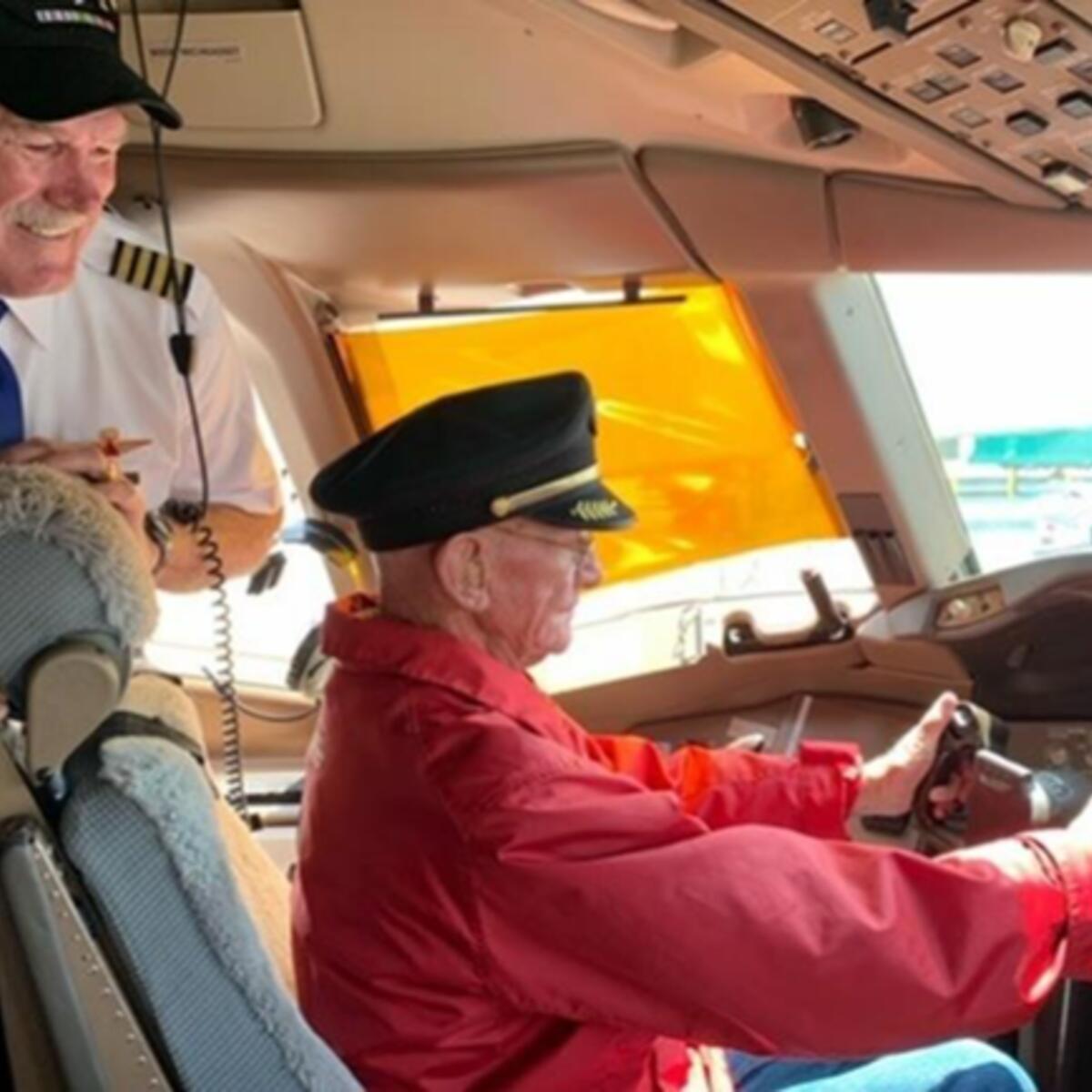 Captain Pat McCormick with WWII veteran Tom Rice