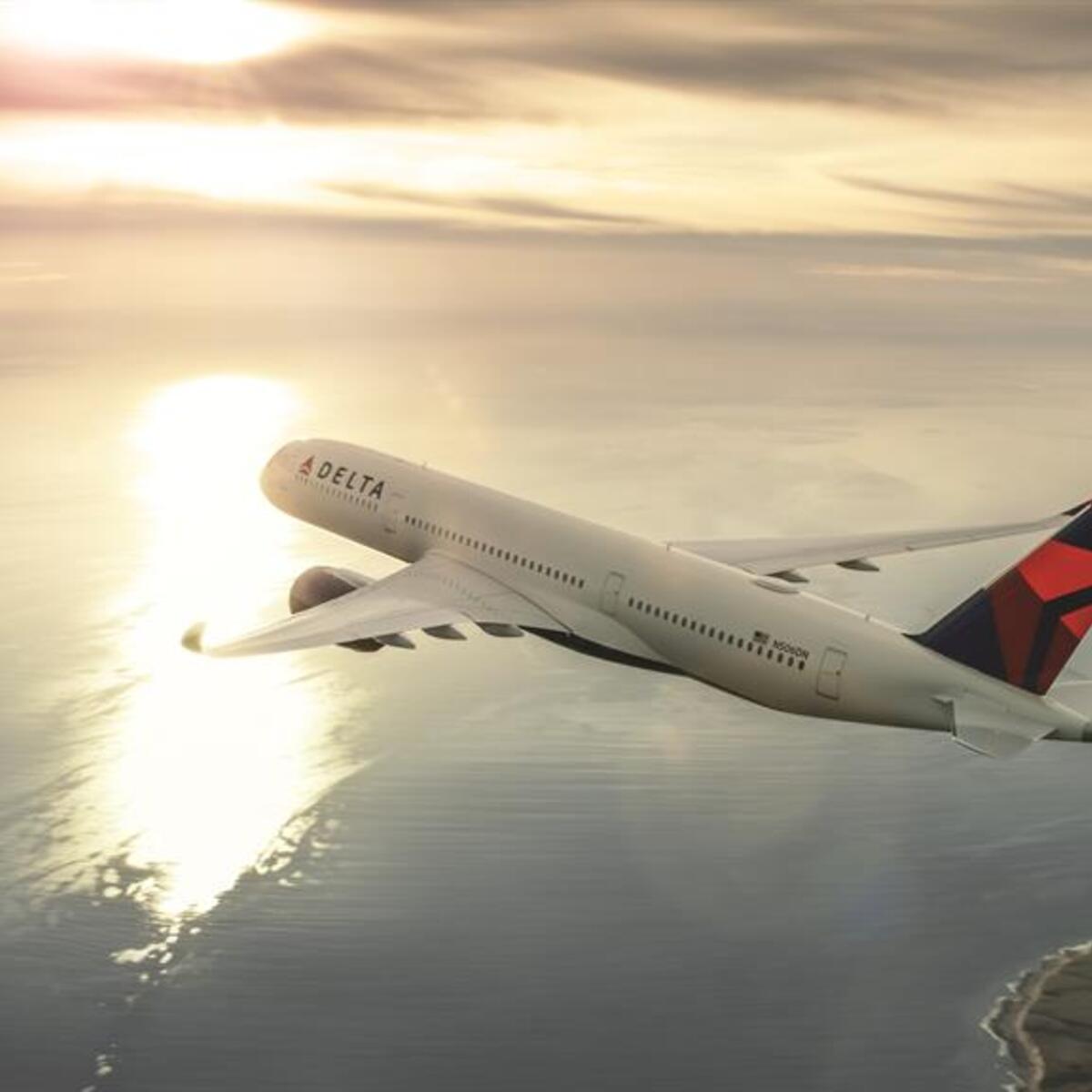 Delta A350 Aircraft in flight
