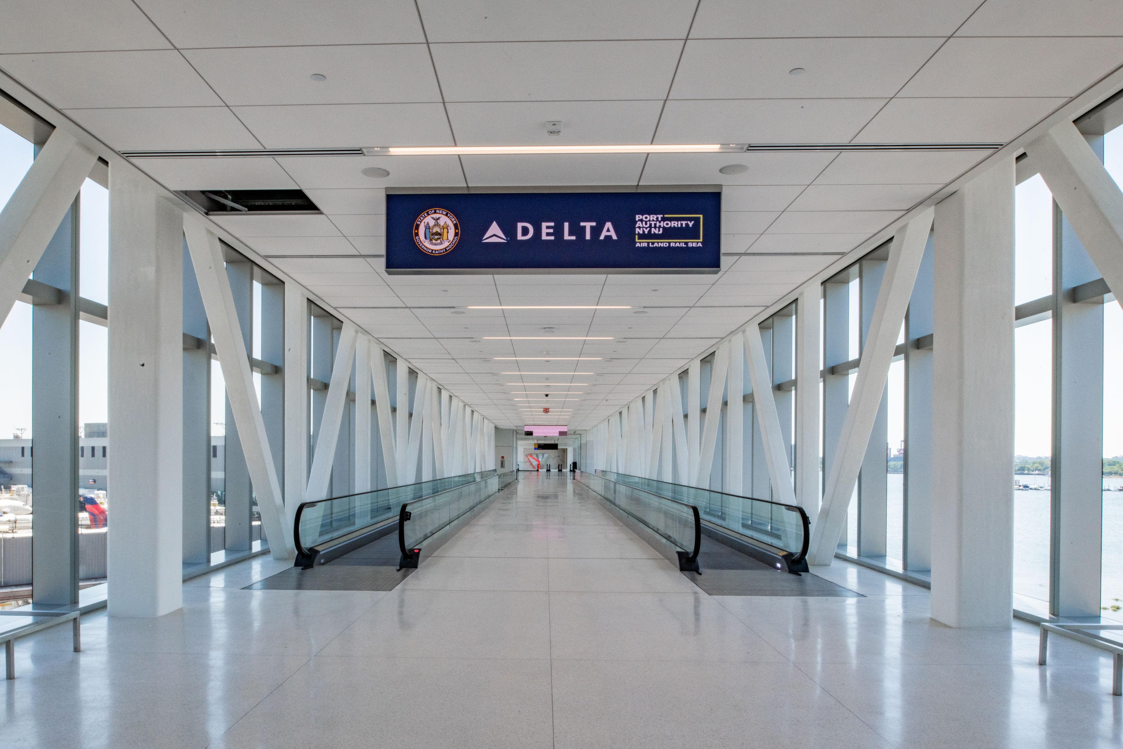 People movers at LaGuardia terminal