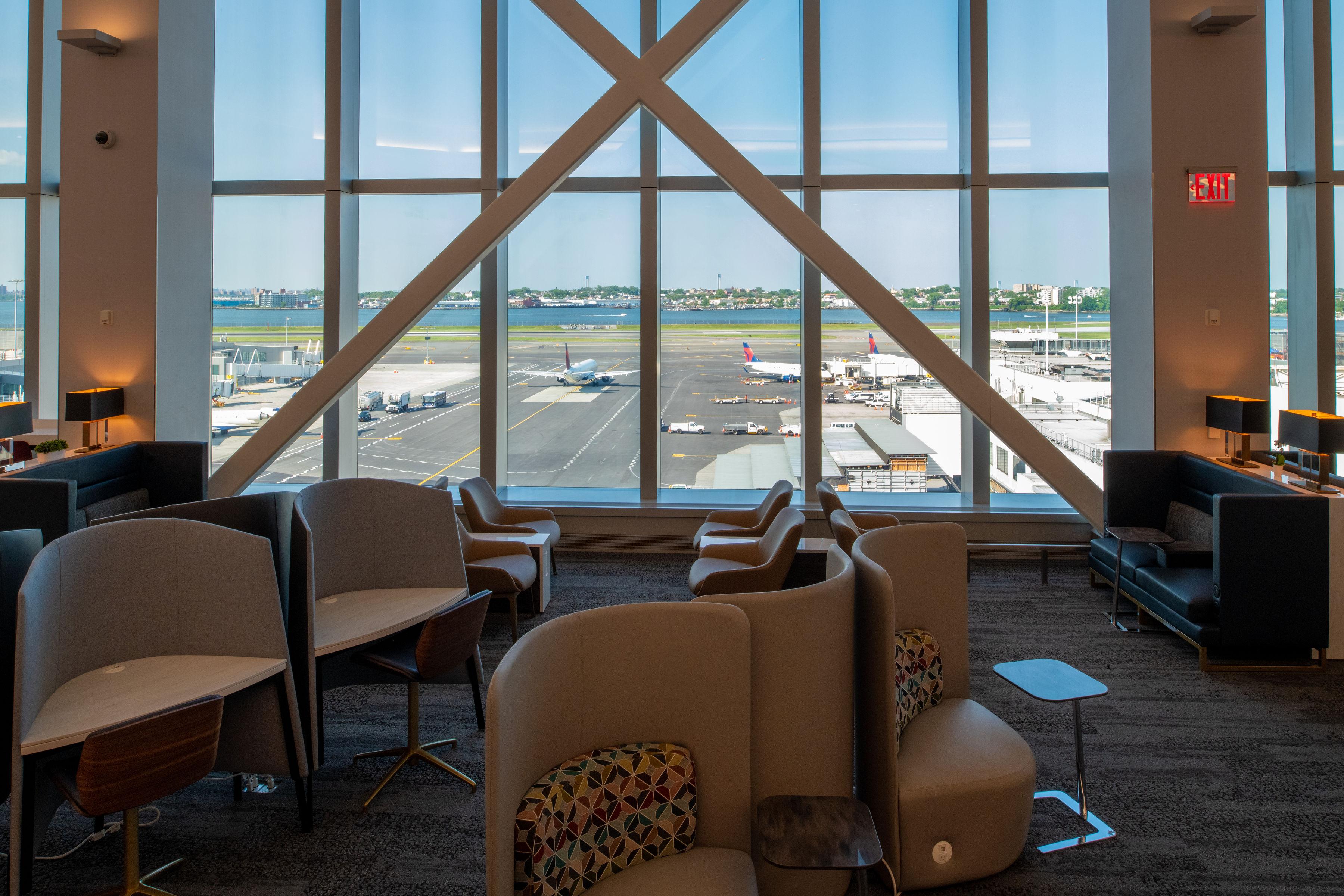 Waiting area at Delta's terminal at LaGuardia