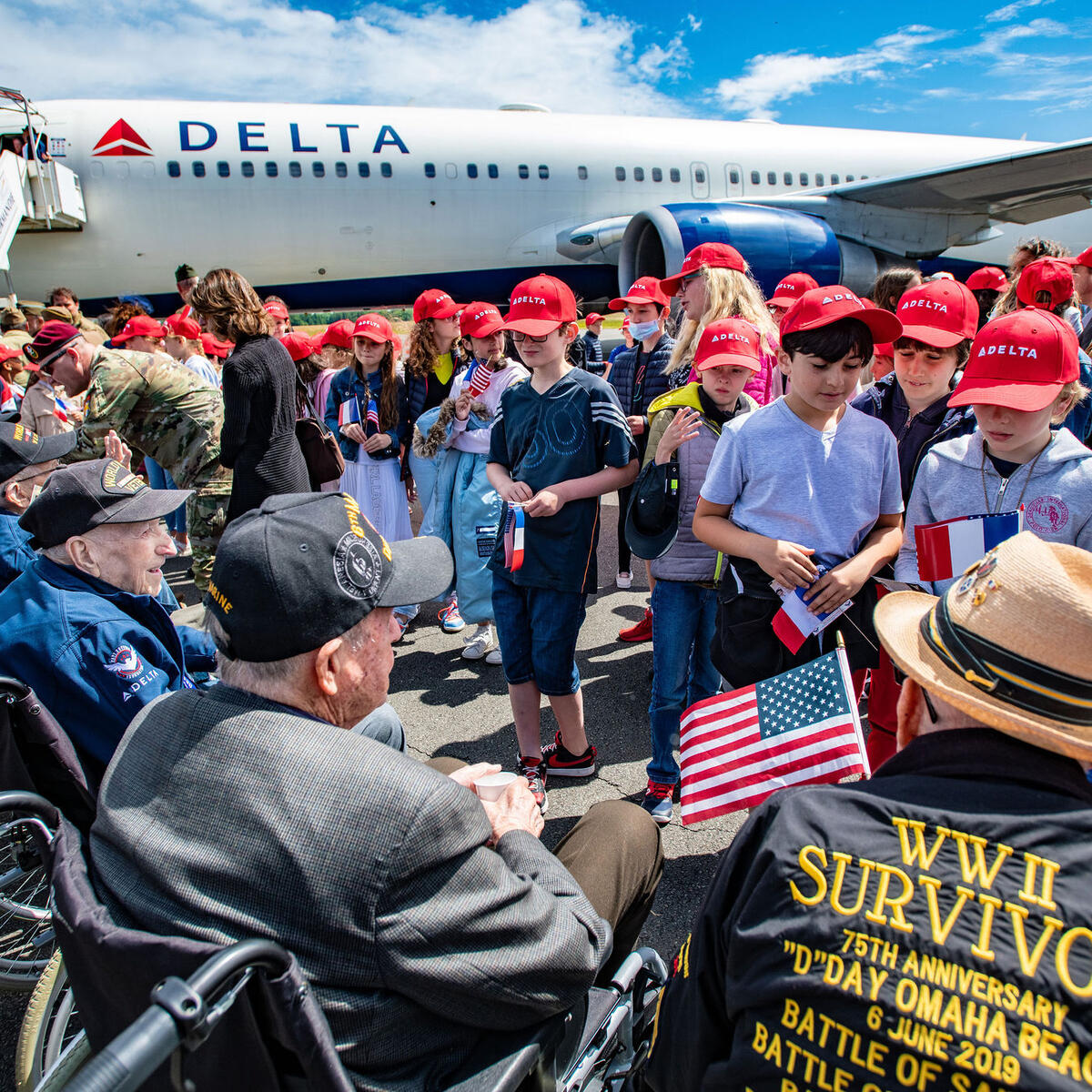 WWII veterans arrive in Normandy in June 2022.