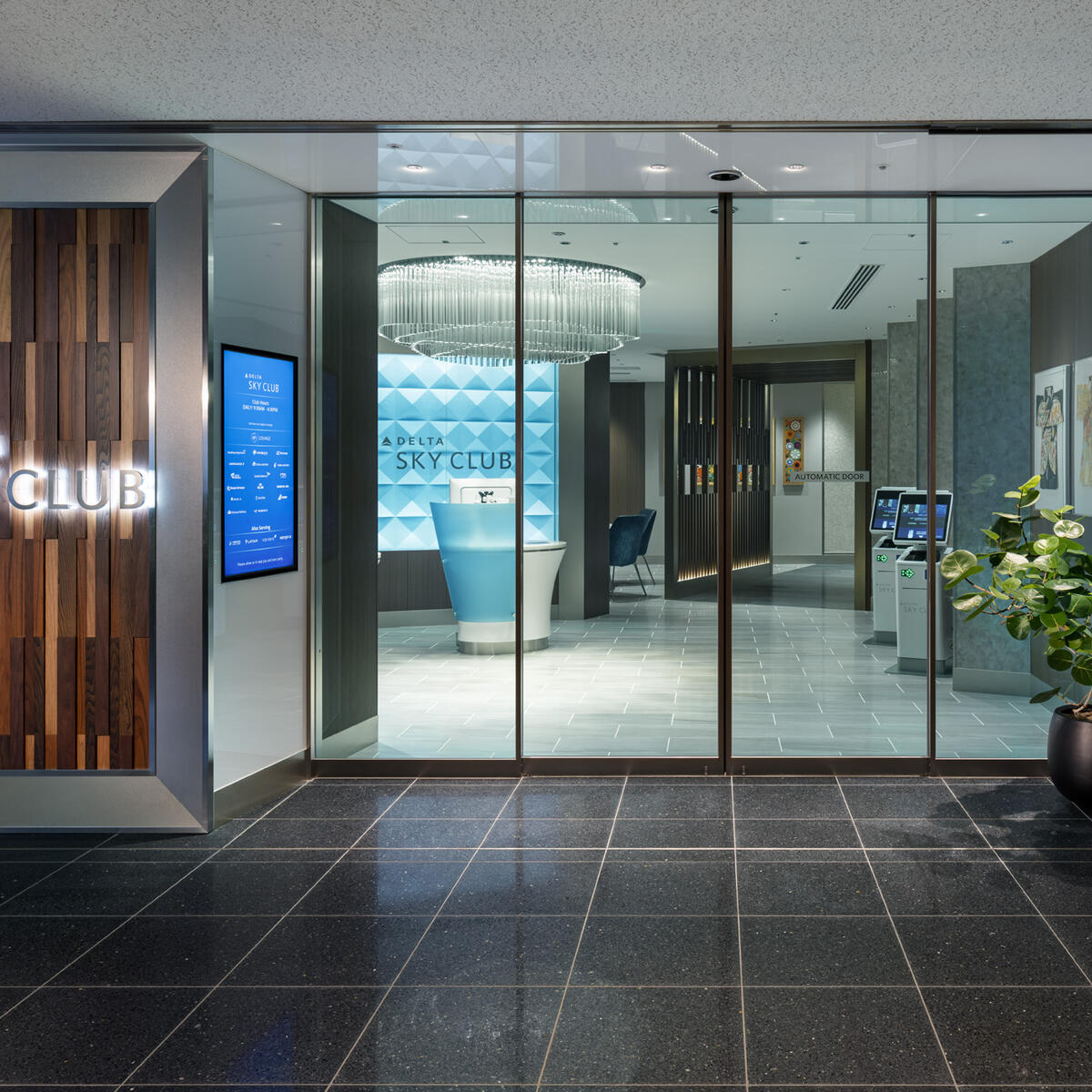 Entrance to the Delta Sky Club at Haneda Airport
