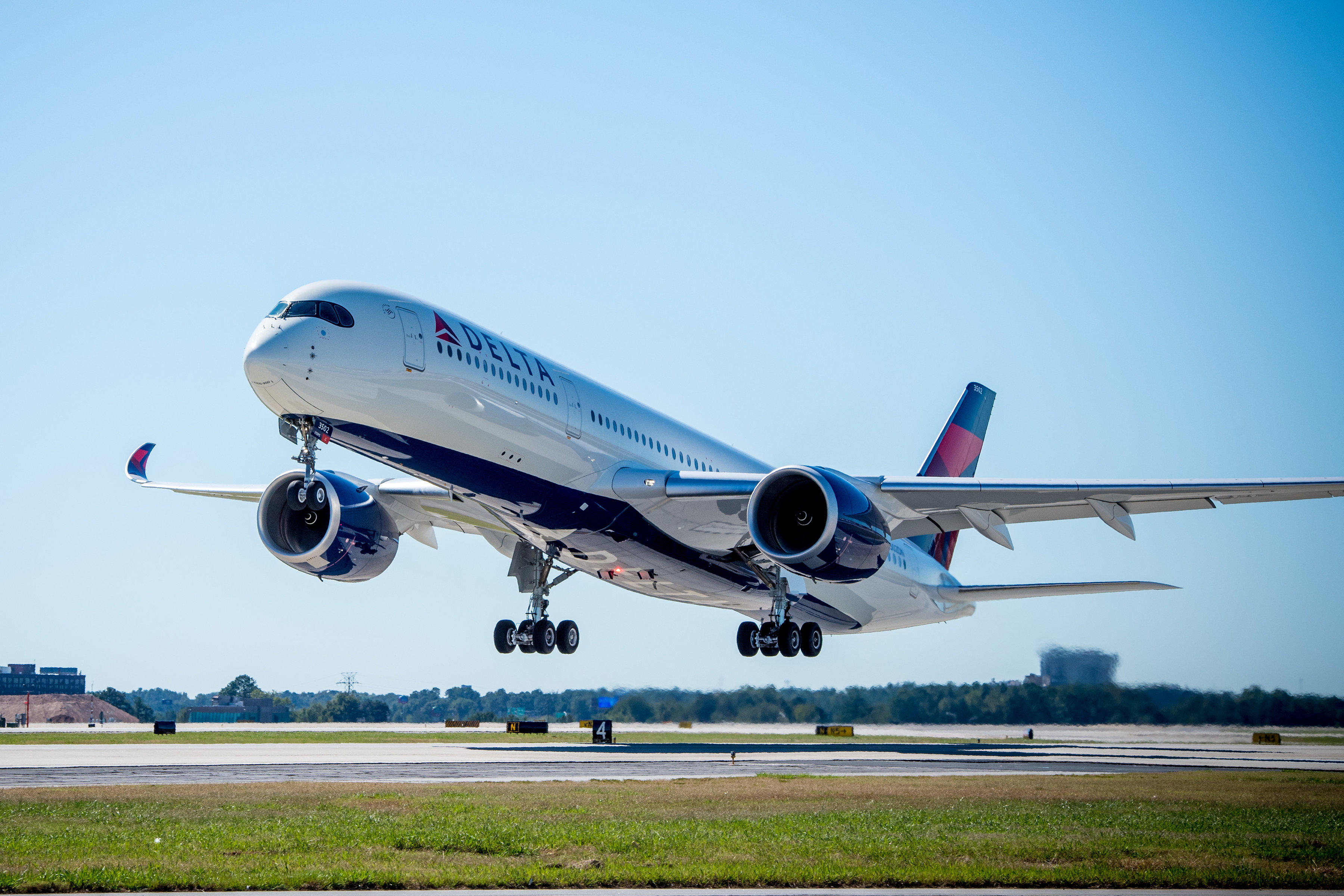 Airbus A350 on takeoff