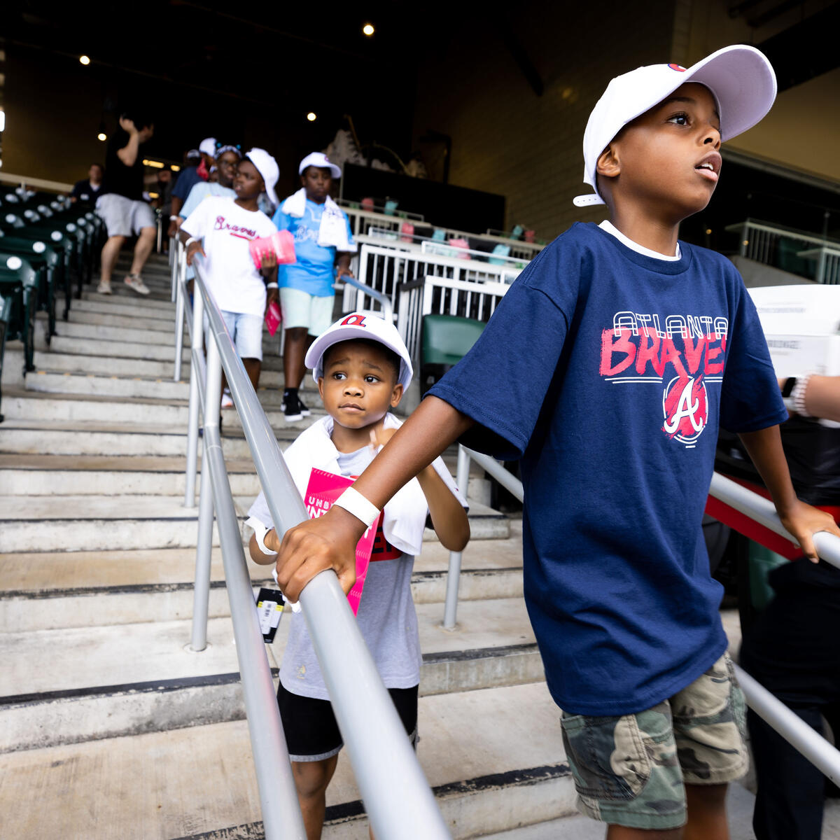 Children at Atlanta Braves game