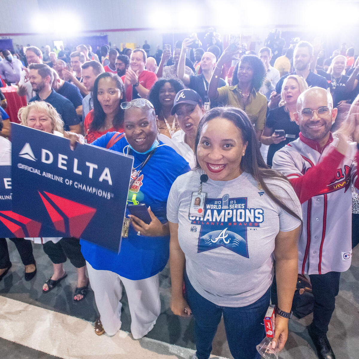 Atlanta Braves Plane Delta Employees
